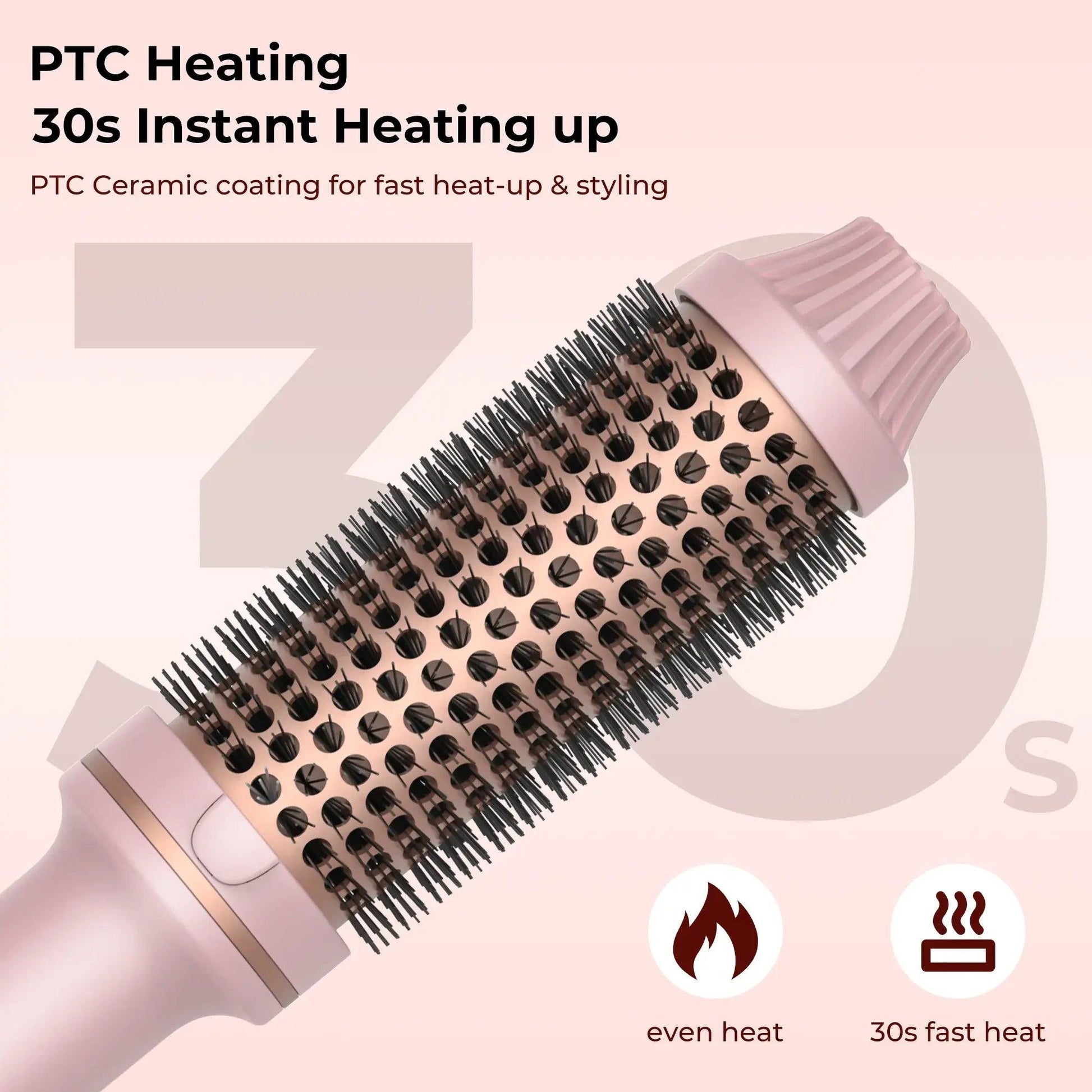 Heated Curling Iron Brush - Soluna Bliss