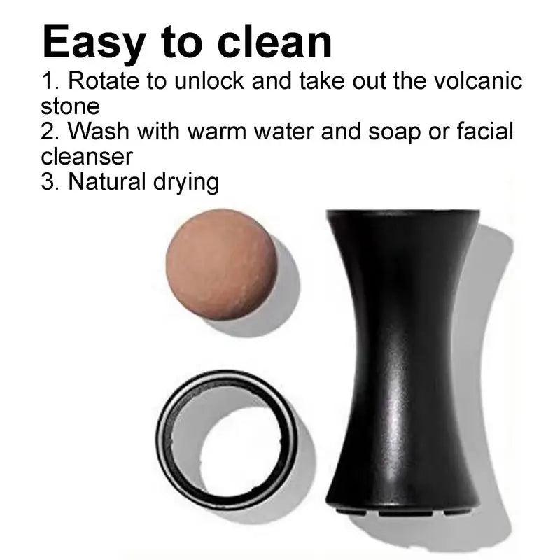 Face Roller By Revlon Oily Skin Control For Face Makeup Oil Absorbing, Volcanic Reusable Facial Skincare Tool Mini Massage - Soluna Bliss