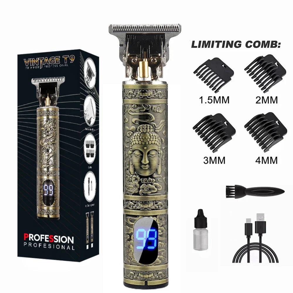 LCD Display T9 Electric Hairber 0mm Shaver Hair Trimer Home Appliances Travel Barber Razors Shaving Machine for Men Trimmer Man - Soluna Bliss