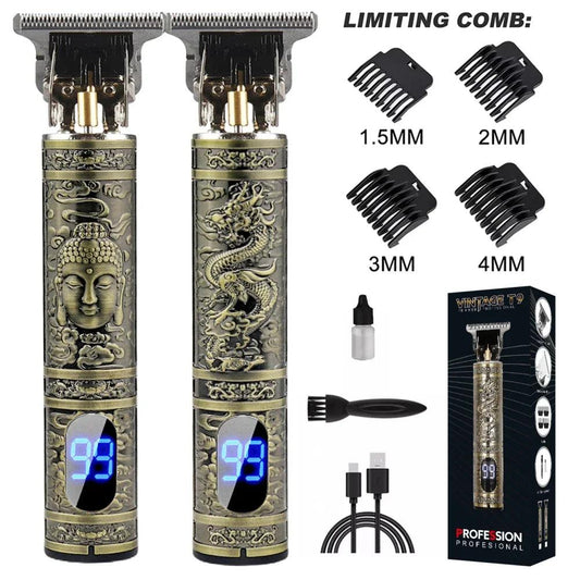 LCD Display T9 Electric Hairber 0mm Shaver Hair Trimer Home Appliances Travel Barber Razors Shaving Machine for Men Trimmer Man - Soluna Bliss