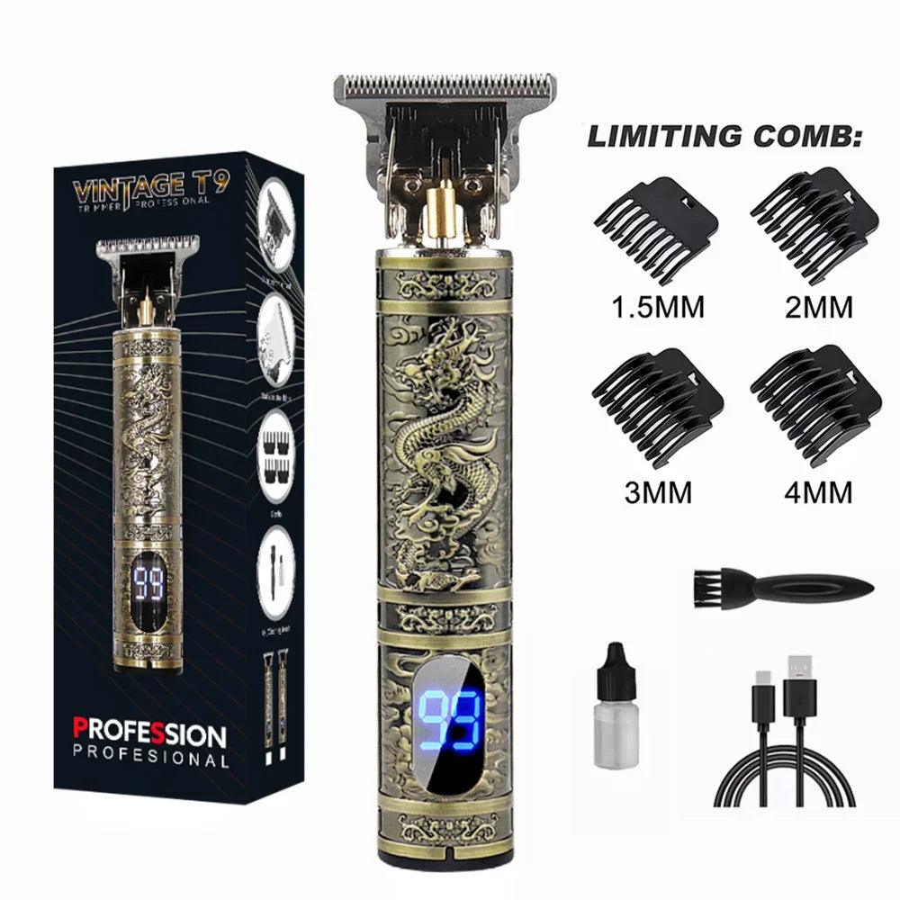 LCD Display T9 Electric Hairber 0mm Shaver Hair Trimer Home Appliances Travel Barber Razors Shaving Machine for Men Trimmer Man - Soluna Bliss